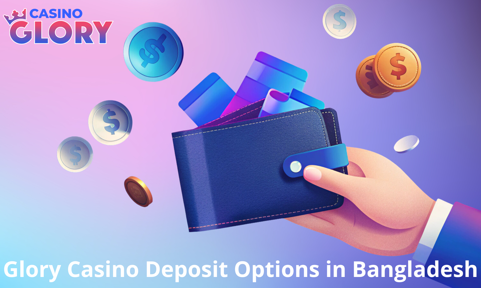 Overview of deposit options at Glory Casino