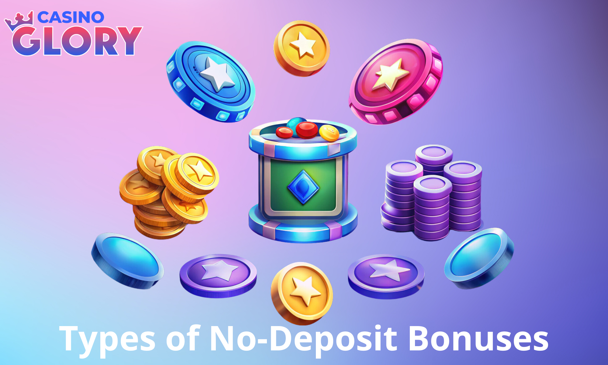 The main types of no deposit bonuses at Glory Casino