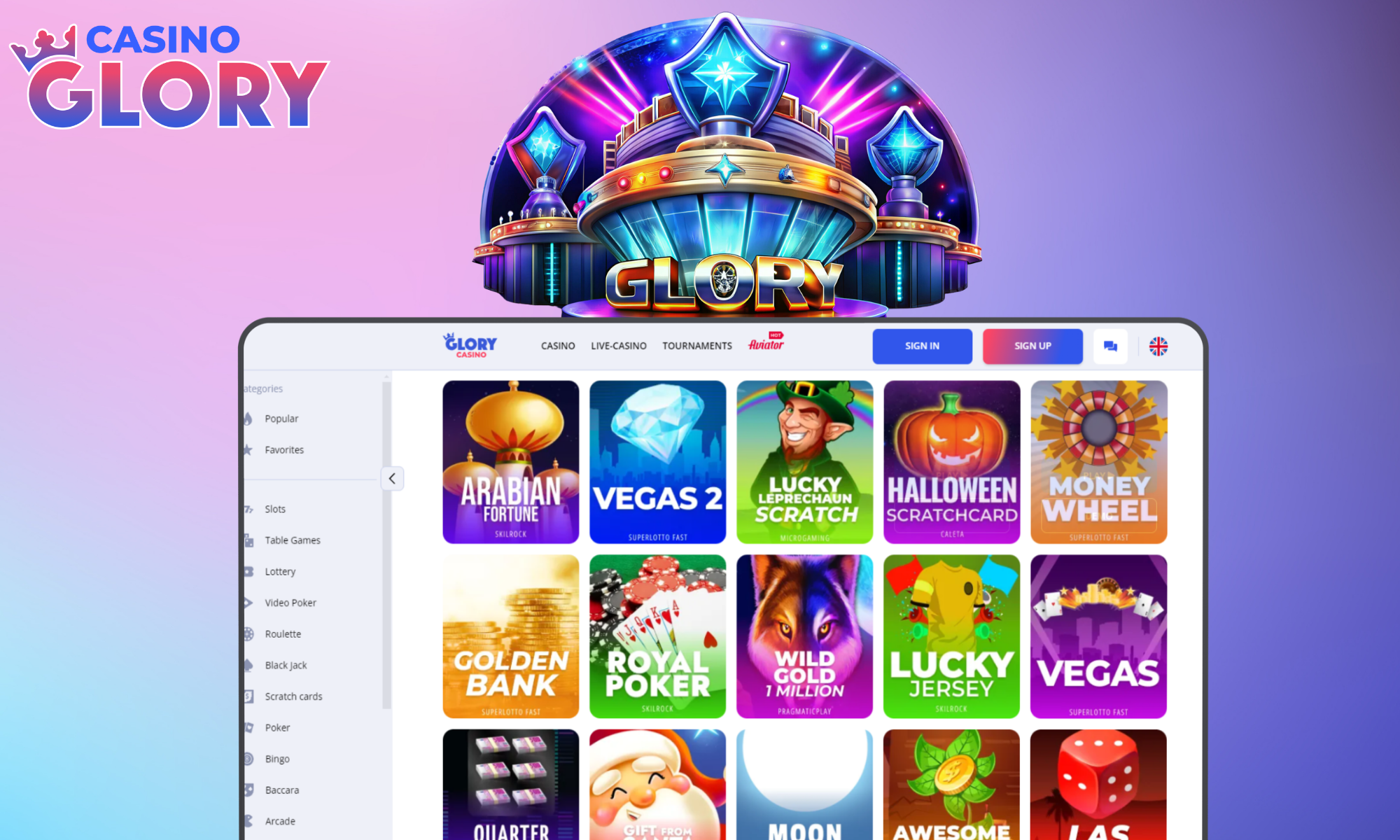 Özel Glory Casino Oyunu