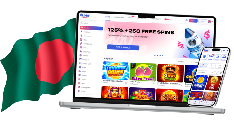 Bangladeşli oyuncular için Glory Casino