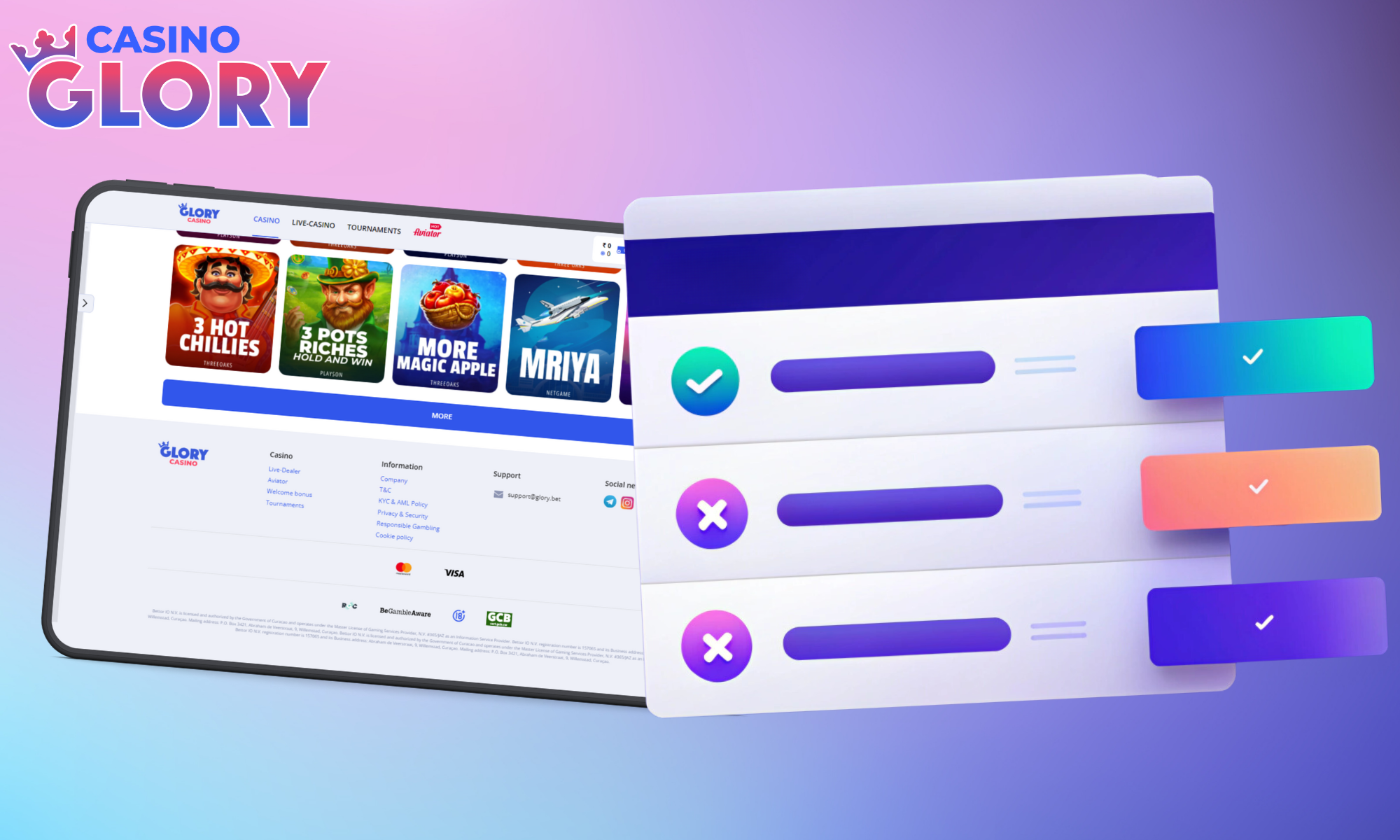 Glory Casino'da sık karşılaşılan para çekme sorunları